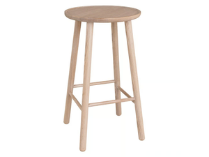 ZIGZAG 660BL - High ash stool with footrest _ Hans K